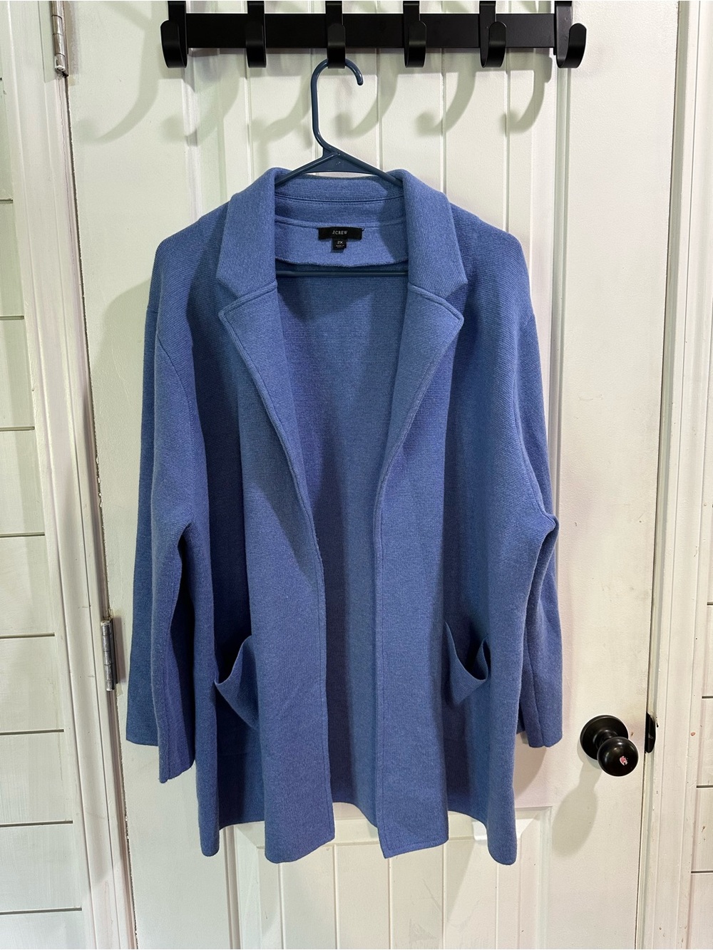 J. Crew Periwinkle Open-Front knit Blazer Jacket
